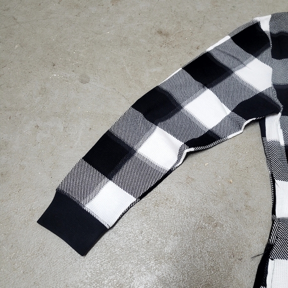 New! Women's Thermal Pajama Union Suit - Stars Above Black/White - Picture 5 of 10